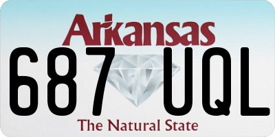 AR license plate 687UQL