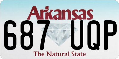 AR license plate 687UQP