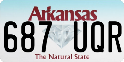 AR license plate 687UQR