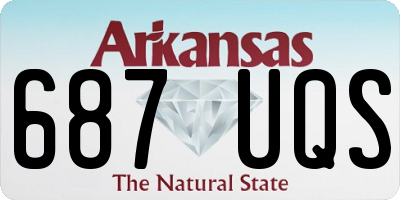 AR license plate 687UQS