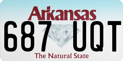 AR license plate 687UQT