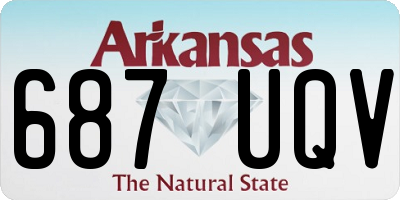 AR license plate 687UQV