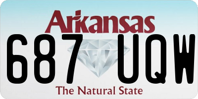 AR license plate 687UQW