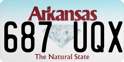 AR license plate 687UQX