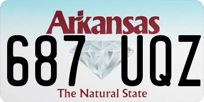 AR license plate 687UQZ