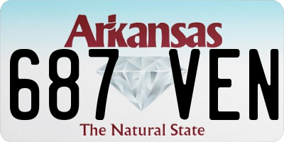 AR license plate 687VEN