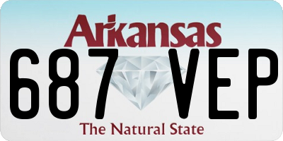 AR license plate 687VEP