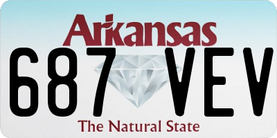 AR license plate 687VEV