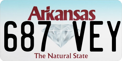 AR license plate 687VEY