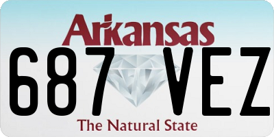 AR license plate 687VEZ