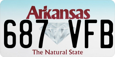 AR license plate 687VFB