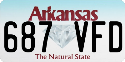 AR license plate 687VFD