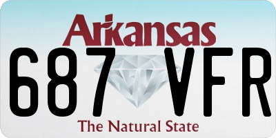 AR license plate 687VFR