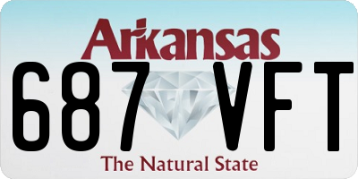 AR license plate 687VFT