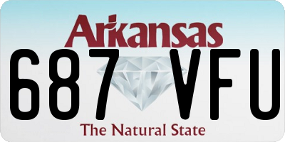 AR license plate 687VFU