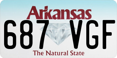 AR license plate 687VGF