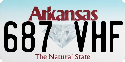 AR license plate 687VHF
