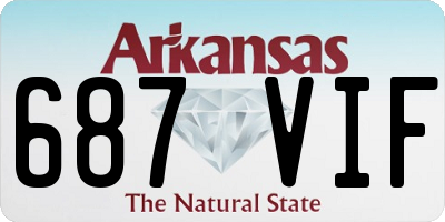 AR license plate 687VIF