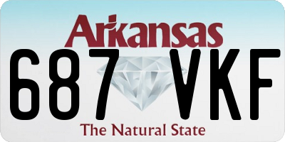 AR license plate 687VKF