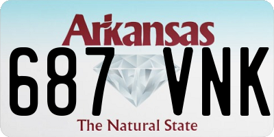 AR license plate 687VNK