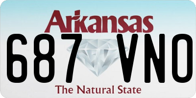 AR license plate 687VNO