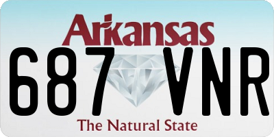 AR license plate 687VNR