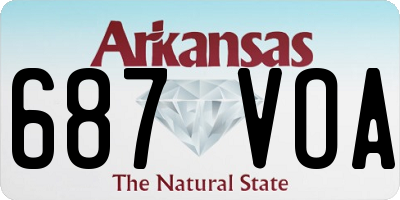 AR license plate 687VOA