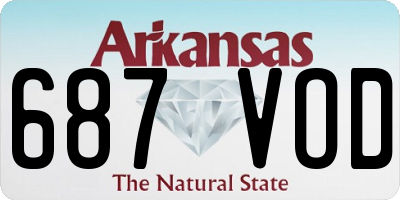AR license plate 687VOD