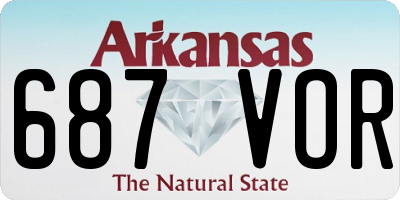 AR license plate 687VOR