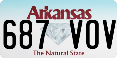 AR license plate 687VOV