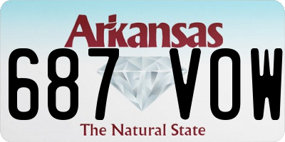 AR license plate 687VOW