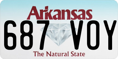 AR license plate 687VOY