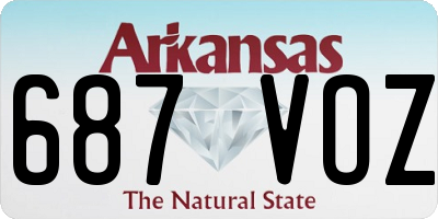 AR license plate 687VOZ