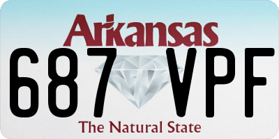 AR license plate 687VPF