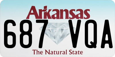 AR license plate 687VQA