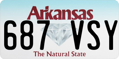 AR license plate 687VSY