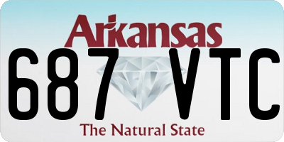 AR license plate 687VTC