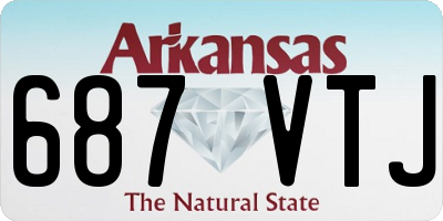 AR license plate 687VTJ