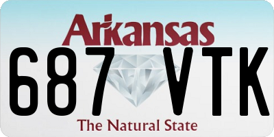 AR license plate 687VTK