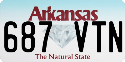 AR license plate 687VTN