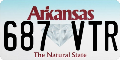AR license plate 687VTR