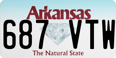 AR license plate 687VTW
