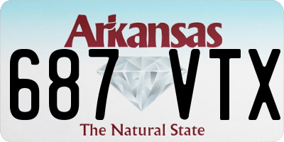 AR license plate 687VTX