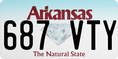 AR license plate 687VTY