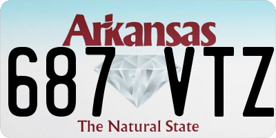 AR license plate 687VTZ
