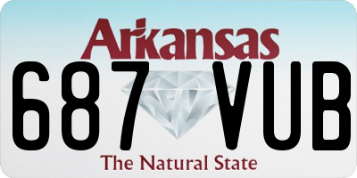 AR license plate 687VUB