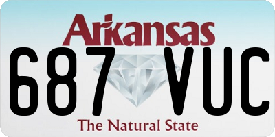 AR license plate 687VUC