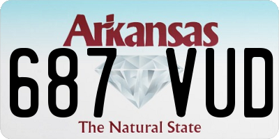 AR license plate 687VUD
