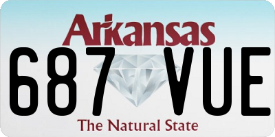 AR license plate 687VUE