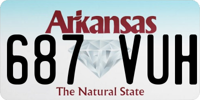 AR license plate 687VUH